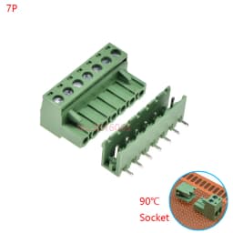 10Sets 2edg 2/3/4/5/6/7/8/9 Pin Screw Terminal Block Connector 5.08mm Pitch Plug + Straight Pin Header Socket For Pcb 2p 3p 4p