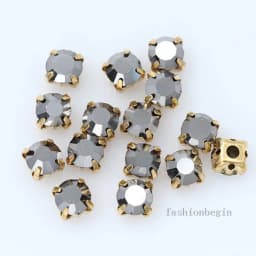 100p 3mm color Sew on crystal glass Diamante Rhinestone jewels Gold Cup Claw Montees 4hole Sewing Stone Beads DIY craft clothes