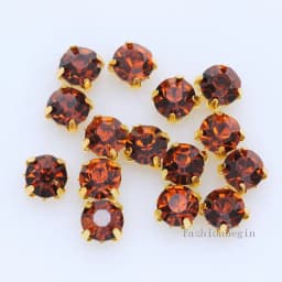 100p 3mm color Sew on crystal glass Diamante Rhinestone jewels Gold Cup Claw Montees 4hole Sewing Stone Beads DIY craft clothes
