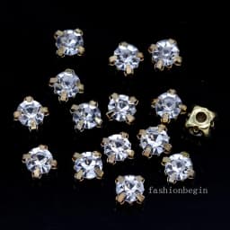 100p 3mm color Sew on crystal glass Diamante Rhinestone jewels Gold Cup Claw Montees 4hole Sewing Stone Beads DIY craft clothes