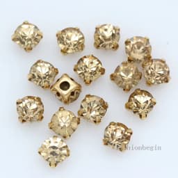 100p 3mm color Sew on crystal glass Diamante Rhinestone jewels Gold Cup Claw Montees 4hole Sewing Stone Beads DIY craft clothes