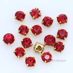 100p 3mm color Sew on crystal glass Diamante Rhinestone jewels Gold Cup Claw Montees 4hole Sewing Stone Beads DIY craft clothes
