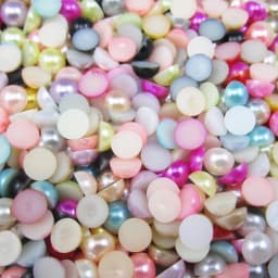 3/4/5/6/7/8/10mm 100-1000pcs/Bag Ivory/White Multicolor ABS Imitation Pearl Half Round Flatback For DIY Jewelry Findings Making