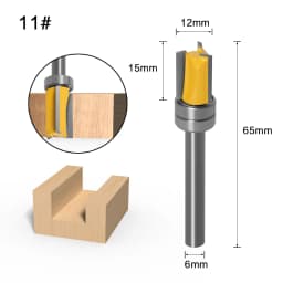 1PC 6mm Shank Template Trim Hinge Mortising Router Bit Straight End Mill Trimmer Cleaning Flush Trim Tenon Cutter for Woodworkin