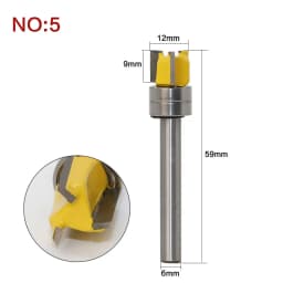 1PC 6mm Shank Template Trim Hinge Mortising Router Bit Straight End Mill Trimmer Cleaning Flush Trim Tenon Cutter for Woodworkin