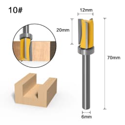 1PC 6mm Shank Template Trim Hinge Mortising Router Bit Straight End Mill Trimmer Cleaning Flush Trim Tenon Cutter for Woodworkin