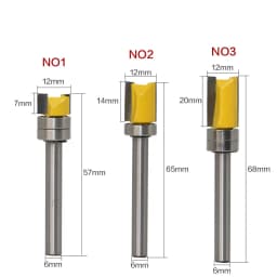 1PC 6mm Shank Template Trim Hinge Mortising Router Bit Straight End Mill Trimmer Cleaning Flush Trim Tenon Cutter for Woodworkin