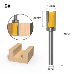 1PC 6mm Shank Template Trim Hinge Mortising Router Bit Straight End Mill Trimmer Cleaning Flush Trim Tenon Cutter for Woodworkin