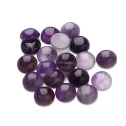 Louleur Purple Amethysts Natural Stone Cabochon Beads Round Round Onyx Cabochons Loose Beads Cabochon Cameo DIY Rings Necklace