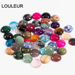 Louleur Purple Amethysts Natural Stone Cabochon Beads Round Round Onyx Cabochons Loose Beads Cabochon Cameo DIY Rings Necklace