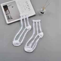 Sexy Lace Mesh silk Fishnet Socks Fiber Transparent Stretch Elasticity Ankle Net Yarn Thin Women Cool Socks 1pair=2pcs ws403