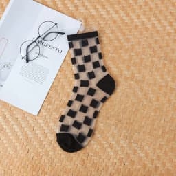 Sexy Lace Mesh silk Fishnet Socks Fiber Transparent Stretch Elasticity Ankle Net Yarn Thin Women Cool Socks 1pair=2pcs ws403