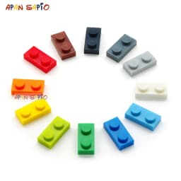 50/200/1000pcs DIY Building Blocks Bricks Thin 1x2Dots Figures Educational Creative Size Compatible With 3023 Toys for Children