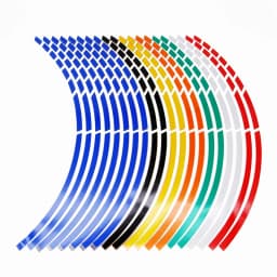 17"18"19" 16Strips Motorcycle Car Wheel Tire Stickers Reflective Rim Tape Motorbike Auto Decals for Yamaha Suzuki Honda Kawasaki