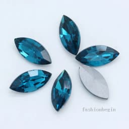 All-size 24-color horse eye Glass Crystal pointed back Rhinestones foiled fancy stons for shoes garment Headdress jewelry making