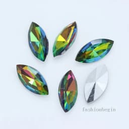 All-size 24-color horse eye Glass Crystal pointed back Rhinestones foiled fancy stons for shoes garment Headdress jewelry making