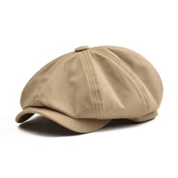BOTVELA Newsboy Cap Men's Twill Cotton Eight Panel Hat Women's Baker Boy Caps Retro Big Large Hats Male Boina Black Beret 003