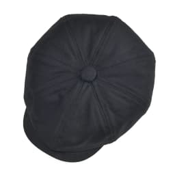 BOTVELA Newsboy Cap Men's Twill Cotton Eight Panel Hat Women's Baker Boy Caps Retro Big Large Hats Male Boina Black Beret 003