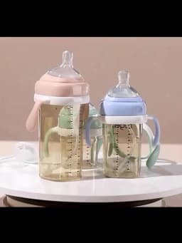 BPA Free Classic Newborn Bottle Grip Handle Compatible Silicone Handles for Hegen Bottle Size Baby Feeding Bottle Accessories