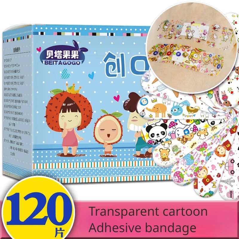 120pcs/set Cartoon Band Aid for Children Kids Skin Vaccine Injection Hole Patch Wound Plaster Kawaii Adhesive Bandages