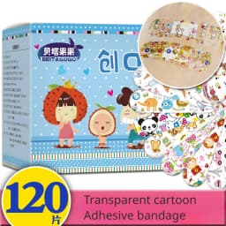 120pcs/set Cartoon Band Aid for Children Kids Skin Vaccine Injection Hole Patch Wound Plaster Kawaii Adhesive Bandages