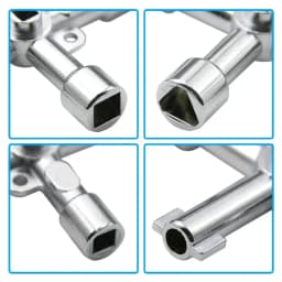 4in1 Silver Key Wrench Electrical Elevator Control Cabinet Valve Inner Triangle Quadrangle Screwdriver Tool Set