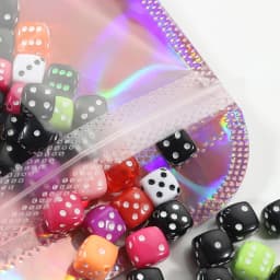 50pcs Iridescent Self Sealing Bags Pink Laser Plastic Pouches Resealable Zip Lock Packaging for Jewelry Display Retail Bags