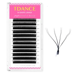 TDANCE 3D 4D 5D 6D Premade Fans Eyelash Extension W Style Faux Mink Natural Soft Bloom Lash Automatic Flowering Volume Eyelashes
