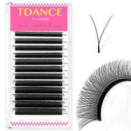 TDANCE 3D 4D 5D 6D Premade Fans Eyelash Extension W Style Faux Mink Natural Soft Bloom Lash Automatic Flowering Volume Eyelashes