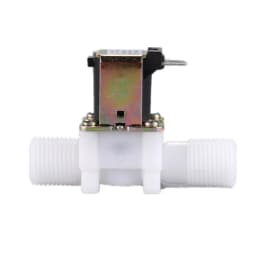 AC 220V DC 12V 24V 1/2" 3/4" Plastic Electric Normally Closed Solenoid Valve Magnetic Water Air Pressure Controller Switch