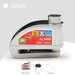 Motorcycle Bicycle Lock Alarm Safety Protection Padlock Disc Aluminum Alloy Anti-Theft Reminder Rope Lock Bag Motorcycle Accesso
