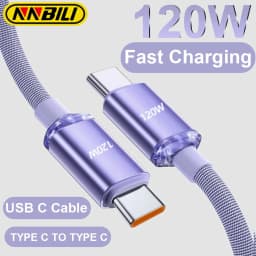NNBILI 120W USB Type C To Type C Color Cable Phone Fast Charging USB A To Type C Data Cord Quick Charge For Huawei Xiaomi Honor