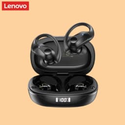 Lenovo LP75 Sports Wireless Earphones with Mics,Button Control, LED Power Display,Hifi Stereo Sound Bluetooth 5.3 TWS Headphones