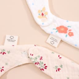 5pcs Korean Style Newborn Baby Cotton Bibs Floral Pastoral Type Baby Burp Bandana Scarf Boys Girls Cloths Saliva Towel