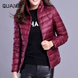 Women Spring Jacket Fashion Short Ultra Lightweight Packable Puffer Coats 15 Colors Female Down Warm Korean Slim Fit Parkas 5XL