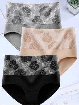 3Pcs/Lot Women's Underwear Plus Size Cotton Panties High Waist Briefs Sexy Lingerie Female Pantys M-5XL Seamless Underpant Girls