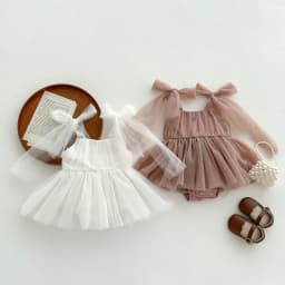 Summer Baby Romper Set Lace Polka Dots Toddler Princess Dress Infant Girls Bodysuit Baby Onesies 0-24 Months