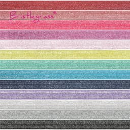 BRISTLEGRASS 2 5 10 Yard 5/8" 15mm Silver Glitter FOE Fold Over Elastics Spandex Bands Tapes Hair Tie Headband Dress Sewing Trim