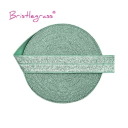 BRISTLEGRASS 2 5 10 Yard 5/8" 15mm Silver Glitter FOE Fold Over Elastics Spandex Bands Tapes Hair Tie Headband Dress Sewing Trim