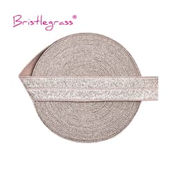 BRISTLEGRASS 2 5 10 Yard 5/8" 15mm Silver Glitter FOE Fold Over Elastics Spandex Bands Tapes Hair Tie Headband Dress Sewing Trim