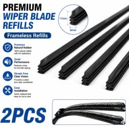 2Pcs/lot Universal AAA-Grade Auto Vehicle Insert Soft Rubber Strip Refill For Frameless Wiper Blades 6mm 26" 24" Car Accessories