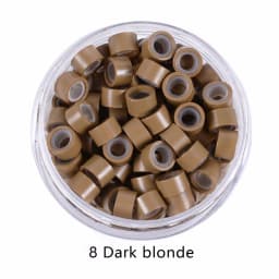 100Pcs 5.0*3.0*3.0mm Micro Silicone Lined Rings/Links/Beads MICRO Ring Link Crimp Beads Hair Extensions Tools