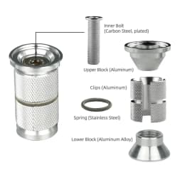Bicycle Compression Plug Steerer Headset Expansion Bolts Insert Bowl Top Cap Mount 1 1/8" Expander Nuts Carbon Fork Anchor