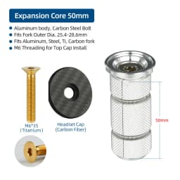 Bicycle Compression Plug Steerer Headset Expansion Bolts Insert Bowl Top Cap Mount 1 1/8" Expander Nuts Carbon Fork Anchor