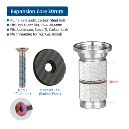Bicycle Compression Plug Steerer Headset Expansion Bolts Insert Bowl Top Cap Mount 1 1/8" Expander Nuts Carbon Fork Anchor