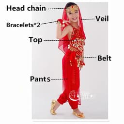Kids Belly Dance Costumes Set Oriental Dance Girls Belly Dancing India Belly Dance Clothes Bellydance Child Kids Indian 6 Colors