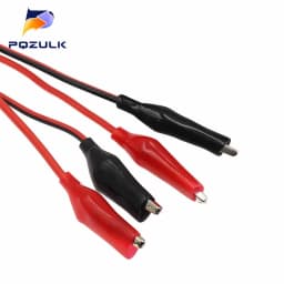 1PCS 1Meter Double Red And Black Clips Crocodile Cable Alligator Jumper Wire Test Leads