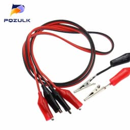 1PCS 1Meter Double Red And Black Clips Crocodile Cable Alligator Jumper Wire Test Leads