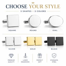 Personalized Man Cufflinks Stainless Steel Shirt Cuff Button Custom Wedding Father's Gifts Mens Cufflinks