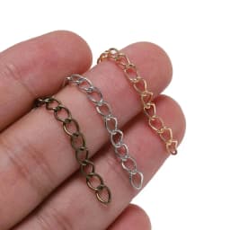 50-100pcs/lot 50mm 70mm Necklace Extension Chain Bulk Bracelet Extended Chains Tail Extender For DIY Jewelry Making Findings